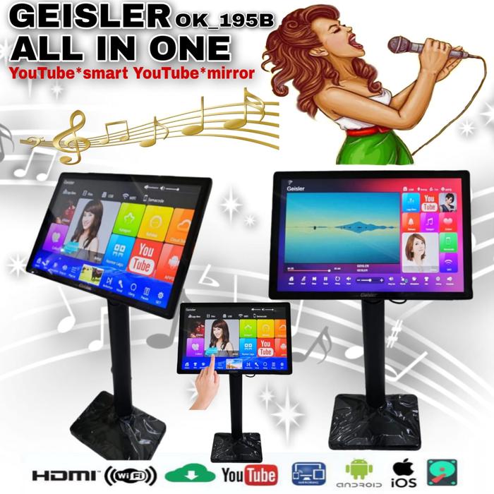 Jual Geisler OK195B OK 195B AII In One Player Karaoke Include Standing