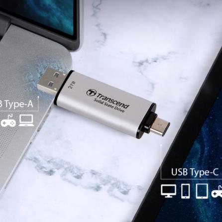 Gambar PORTABLE SSD EXTERNAL TRANSCEND ESD310S SILVER 1TB TYPE C TS1TESD310S dari SOS SPORT ONLINE SHOP undefined Tokopedia