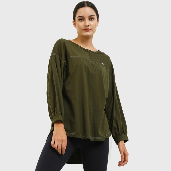 Gambar Torch Tunik Kaos Lengan Panjang - Tunik UltraComfy TENCEL Jihyun - Hijau, M dari Torch.id undefined Tokopedia