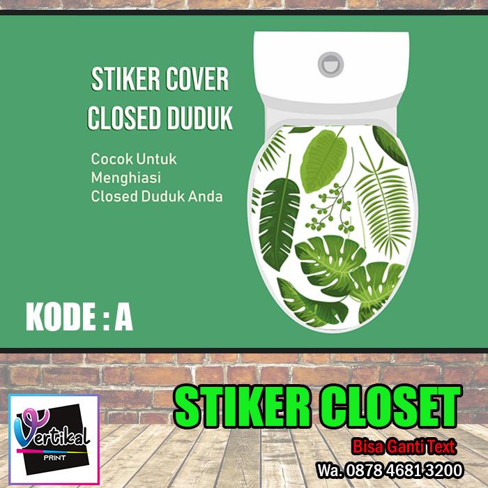 Gambar Stiker Vinyl Tutup Closet Duduk WC Toilet  Cover  Stick Closed - Kode A dari VERTIKAL PRINT undefined Tokopedia