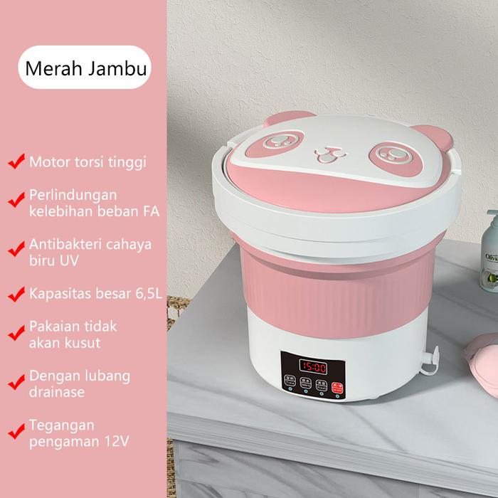 Gambar 6.5L Mini Portable Mesin Cuci Pakaian Bayi Mesin Cuci Mesin Cuci Pakai - Merah Muda dari Berkebun. undefined Tokopedia