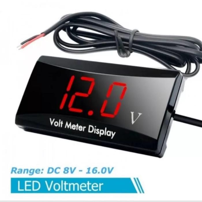 Gambar Voltmeter Volt Meter Aki Digital Slim Waterproof - Merah dari Lyon Shop Variasi undefined Tokopedia