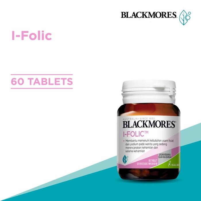 Gambar BLACKMORES I-FOLIC 60 TABLET / SUPLEMEN KEHAMILAN / ASAM FOLAT - IFOLIC dari java lotus shop undefined Tokopedia