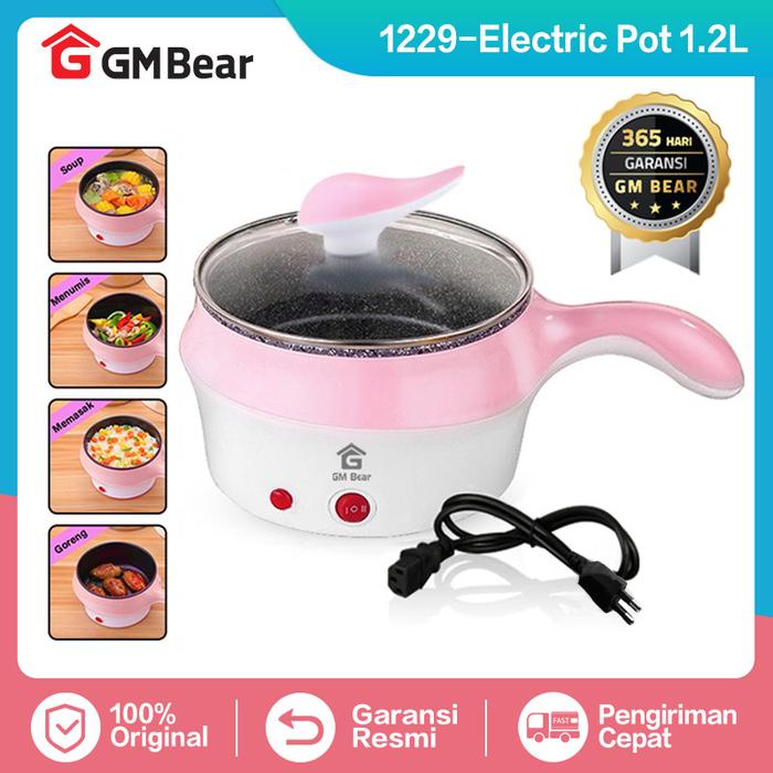 Gambar GM Bear Panci Listrik Serbaguna 1.2L P0259 - Electric Cooking Pot - 1229-Pink dari GM Bear undefined Tokopedia