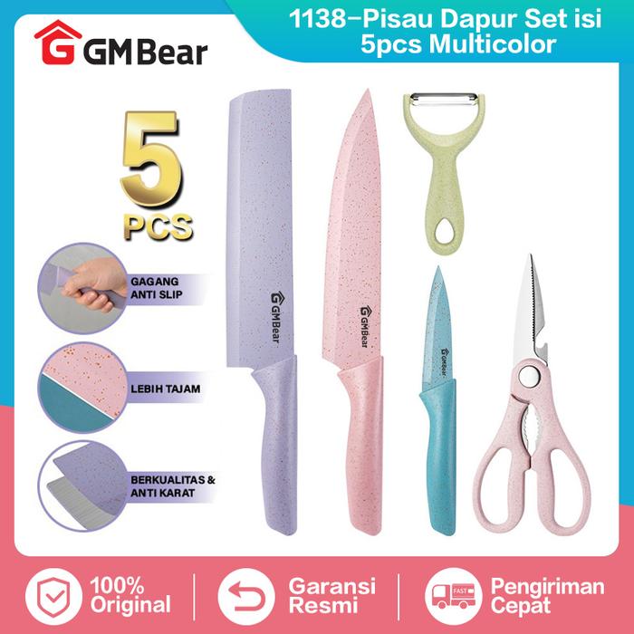 Gambar GM Bear Pisau Dapur Set Multifungsi - Pisau Dapur 1 Set - Pisau Set 1138 dari GM Bear undefined Tokopedia