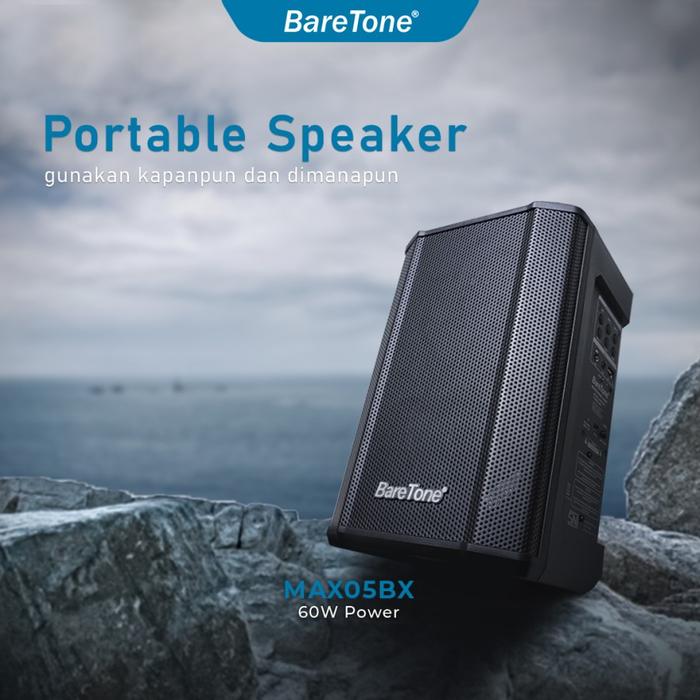 Gambar Speaker Portable BareTone MAX05BX 5 inch Tws Bluetooth - SATUAN dari Buditronik undefined Tokopedia