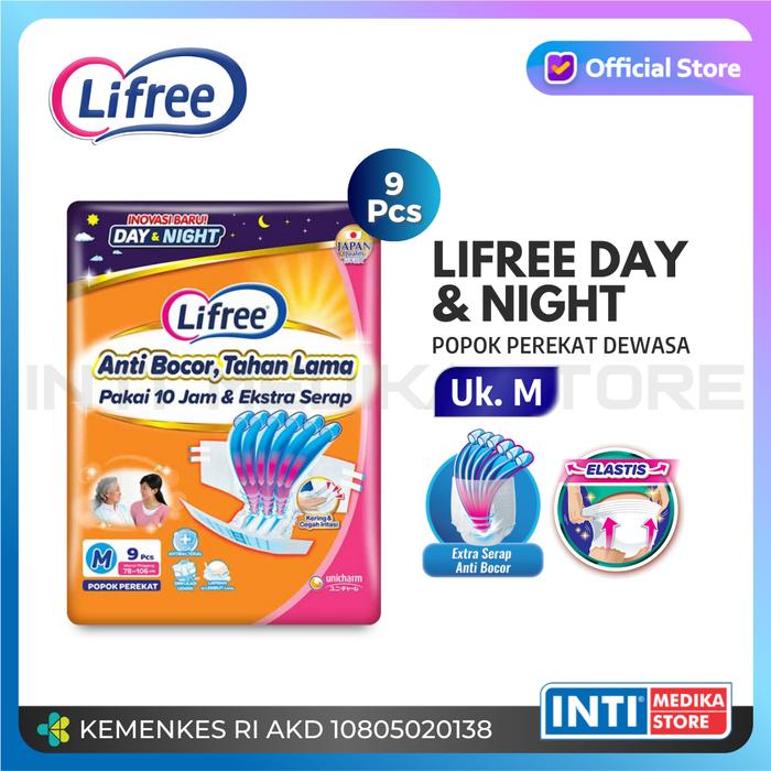 Gambar LIFREE - Popok Perekat Dewasa | Popok Dewasa Lifree | Adult Diapers - M Isi 9 dari INTI MEDIKA STORE undefined Tokopedia