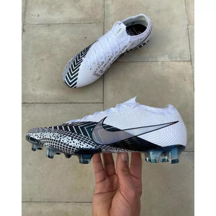 Sepatu Bola Nike Mercurial Vapor 13 Elite MDS 003 White Black FG 45