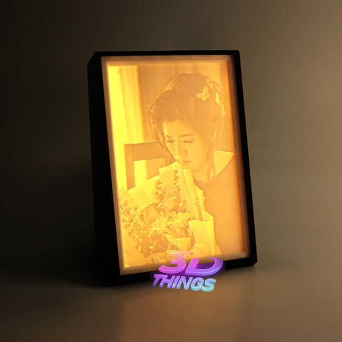 Gambar Lithophane - Foto 3D printing - kado, souvenir, lampu, frame - MODEL 1 dari 3DThings undefined Tokopedia