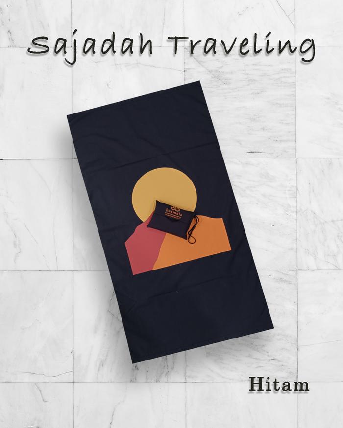 Gambar Sajadah Traveling Basmala Sajadah Travel Aneka Motif - mt Bulan Hitam, 110 X 60 dari Basmala Store Kota Tangerang Selatan Tokopedia