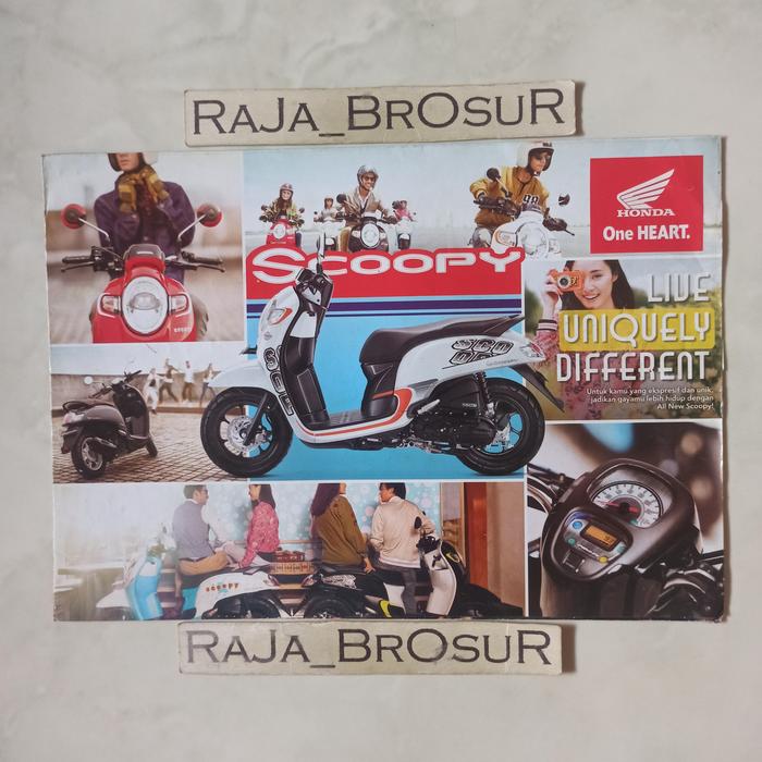 Jual Poster brosur katalog leaflet Honda Scoopy ESP Idling Stop 2017