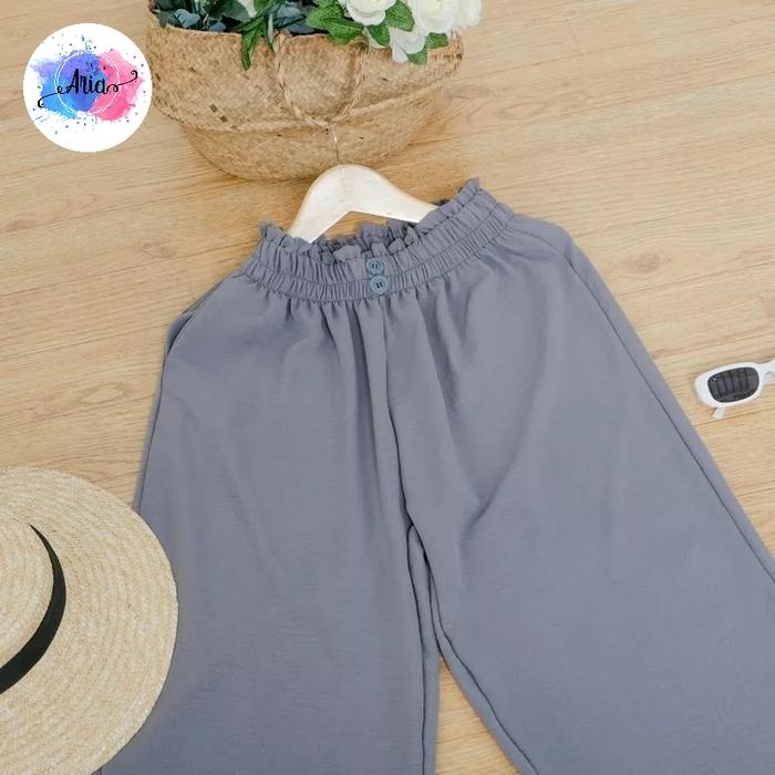 Gambar Kulot crinkle airflow - Celana Kulot - Pants - Misty grey dari Hijabaria undefined Tokopedia