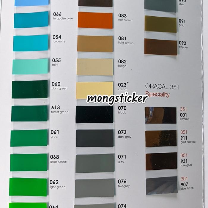 Gambar STIKER WARNA ORACAL DOFF/GLOSSY - GLOSSY dari AGN STORE undefined Tokopedia