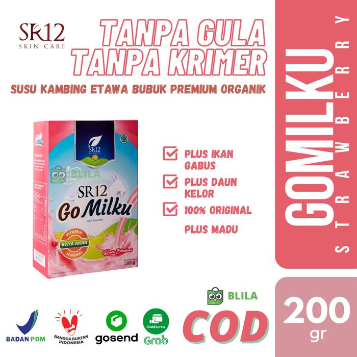 Gambar Susu Kambing Bubuk SR12 Go Milku Stroberi 200gr Gomilku Strawberry MUI dari BLILA undefined Tokopedia