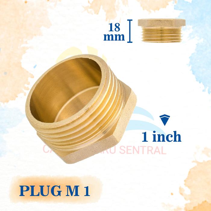 Gambar Plug Tutup Drat Dalam 1/2" Kuningan End Plug Dop Pipa Penutup Kran - PLUG TUTUP 1'' dari CAHAYA BARU SENTRAL undefined Tokopedia