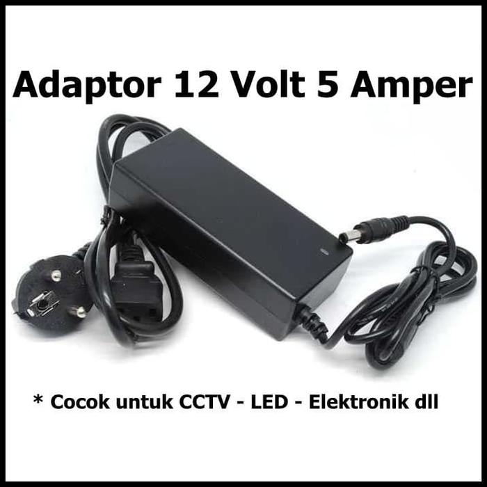 Gambar Adaptor 12V 5A Standart / Premium Murni DC Adapter Power Supply - 12v 5A Standart dari Pi Toserba undefined Tokopedia
