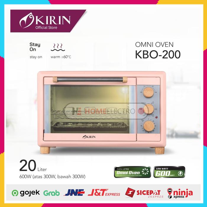 Gambar Kirin Oven Listrik Omni Electric Oven Pemanggang KBO 200 Pink 20 Ltr - Merah Muda dari Home Electro undefined Tokopedia