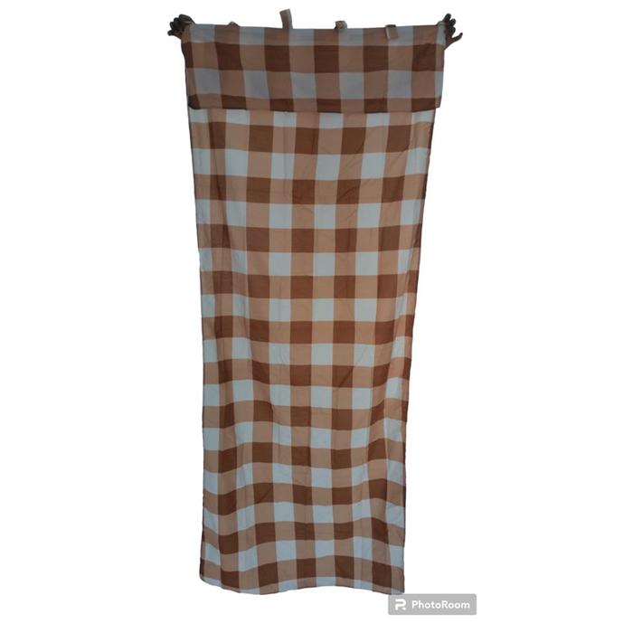 Gambar Gorden Tali + Poni Motif Minimalis Emily Coklat - Emily Coklat dari Grosirshop86 undefined Tokopedia