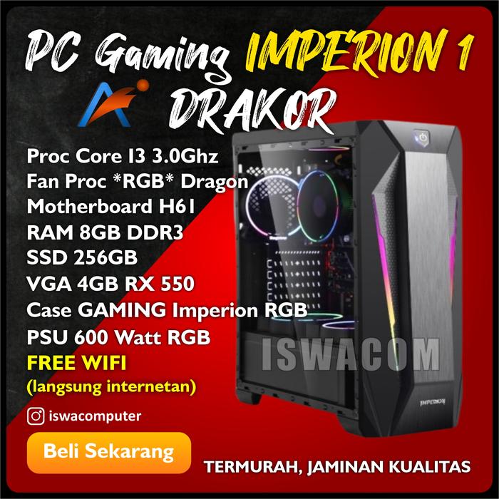 Gambar CPU PC RAKITAN GAMING & DESIGN LIVE STREAMING E-Sports Blockade - INTEL I3 GEN2  dari ISWA GADGET undefined Tokopedia
