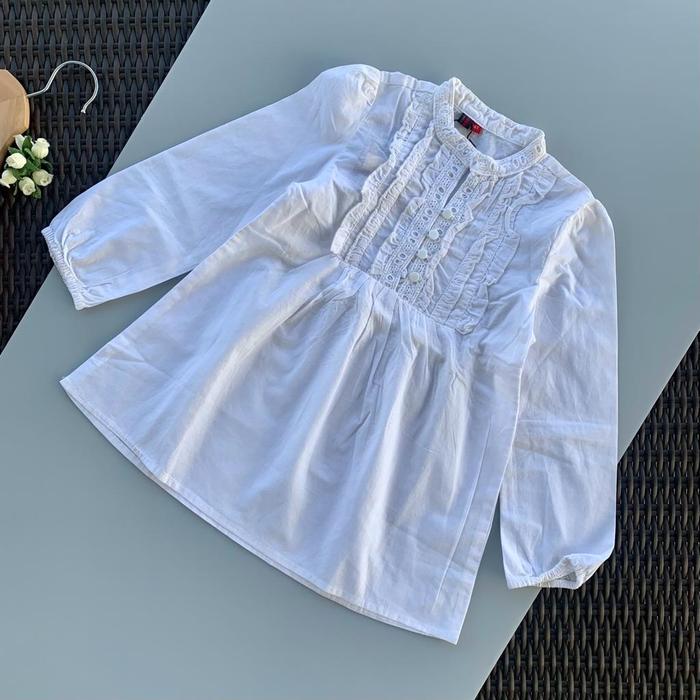 Gambar GIRLS SHIRT KEMEJA LENGAN PANJANG ANAK PEREMPUAN FASHION IMPORT COTTON - Putih-749, 4 dari Joli Jolie ID_NEW undefined Tokopedia