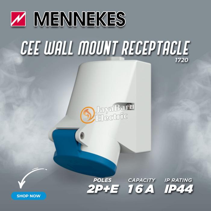 Gambar MENNEKES Wall Mount Socket Receptacle 2P+E / 3 Pin 16A IP44 - Socket dari Sinar Jaya Baru_NEW undefined Tokopedia
