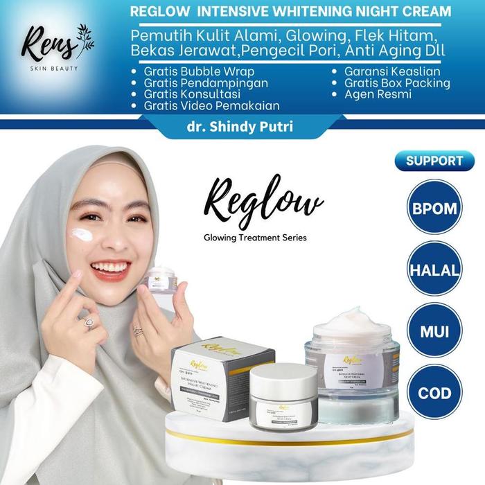 Gambar Cream Reglow Siang Pemutih Wajah BPOM Pelembab Anti Aging Glowing - NIGHT CREAM dari Cantikaskin undefined Tokopedia