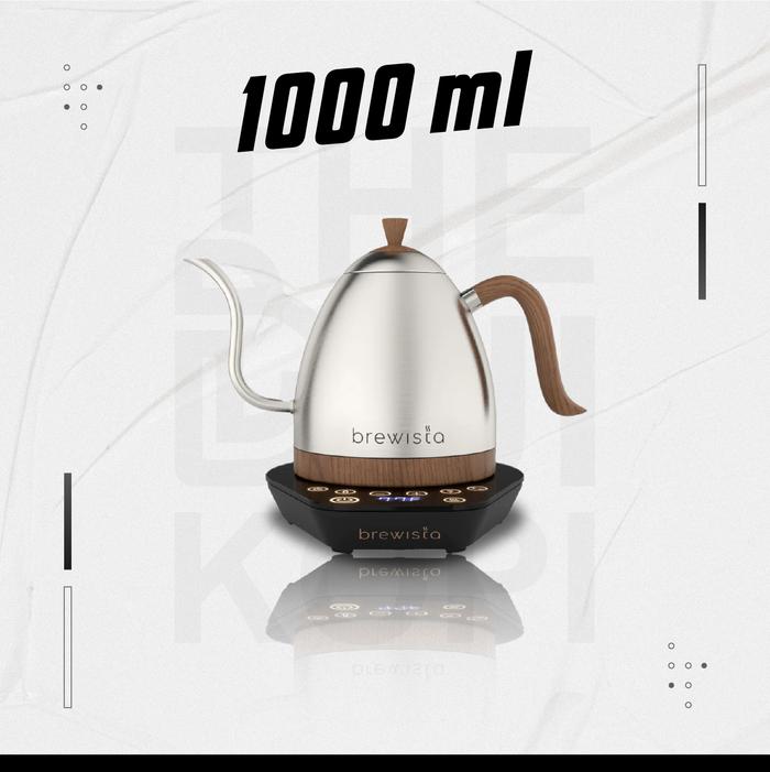 Gambar BREWISTA ARTISAN GOOSENECK KETTLE GEN 3 PRO TEKO LEHER ANGSA 600 ML SILVER WOOD - 1000 ML, 7 Hari dari Thebijikopi undefined Tokopedia