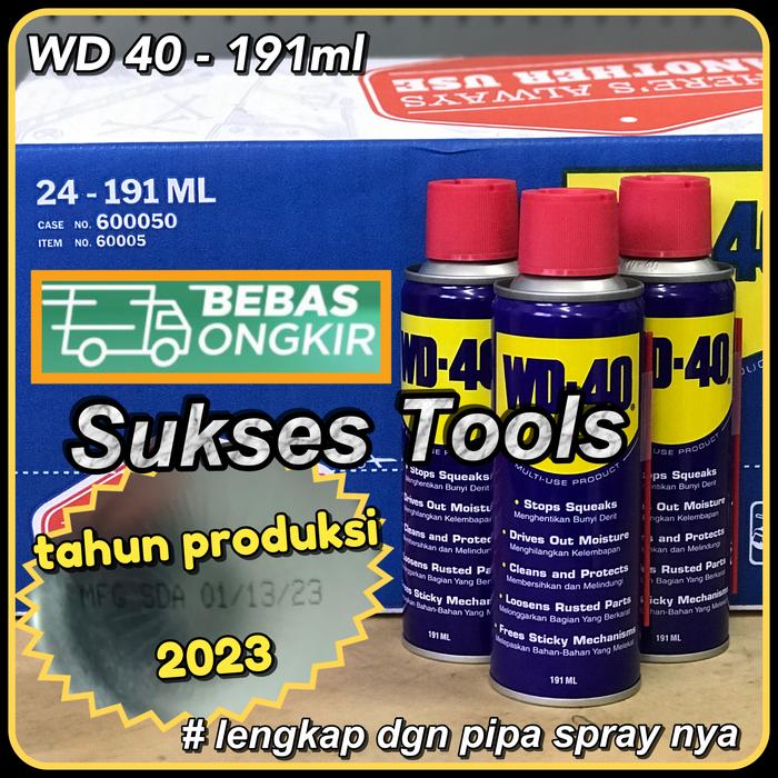 Gambar WD 40 WD40 uk 191 - 333 - 412 ml / WD40 191 - WD40 333 - WD40 412 - WD 40 191 ml, Ecer (per can) dari Sukses.Tools undefined Tokopedia