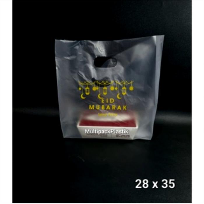 Gambar Kantong Plastik HD Plong Oval Sablon Idul Fitri Uk 28 x 35 Isi 100 - KUNING dari Multipack Plastik undefined Tokopedia