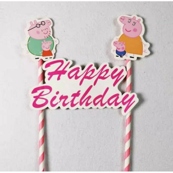 Gambar Topper kue / topper unik / topper murah / topper kartun - Peppa Pig dari kooci balloon undefined Tokopedia