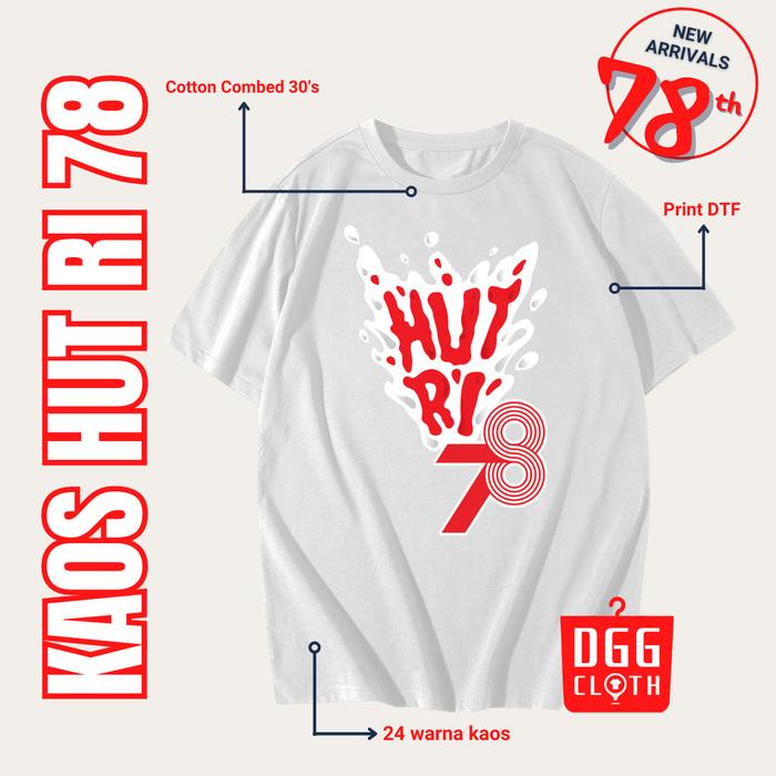 Gambar Kaos HUT RI 78 - Baju HUT RI Kemerdekaan 78 type 3 - Gambar 1, Kids 2/4/6/10 dari DGG CLOTHING undefined Tokopedia