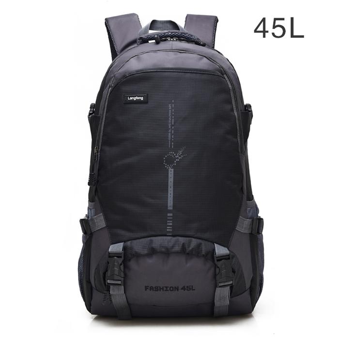 Gambar Techdoo 45L Tas Gunung Hiking Climbing Travelling Backpack TRG02 - Hitam dari Techdoo undefined Tokopedia