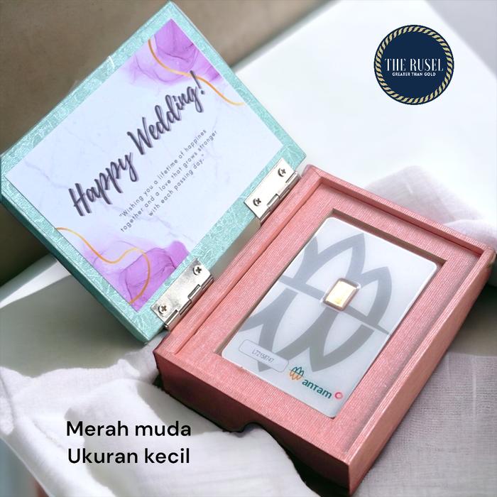 Gambar Box LM Antam Gift Kado Kualitas Premium - Free Custom Desain Ucapan - Merah Muda, Kecil dari The Rusel undefined Tokopedia