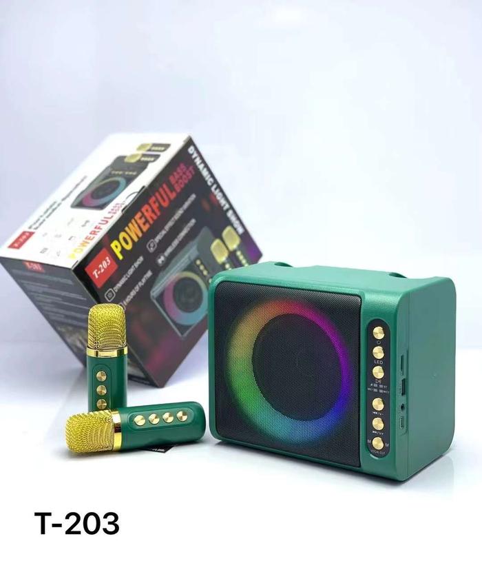 Gambar YS-203 50+50W Voice Change Karaoke Speaker Bluetooth for Mobile Phone - T-203 Hijau dari VON_NEW undefined Tokopedia