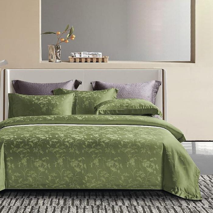 Gambar SLEEP PROJECT Sprei Set Premium (TENCEL Lyocell) GERANIUM OLIVE - SPREI SET, SINGLE120X200 dari Sleep Project undefined Tokopedia