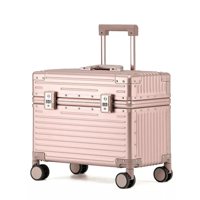 Gambar [ LAYLA SERIES ] R018 Koper Roaming Koper cabin Bahan FULL ALUMINIUM - bronze, 18 inch cabin dari koperjabodetabek undefined Tokopedia