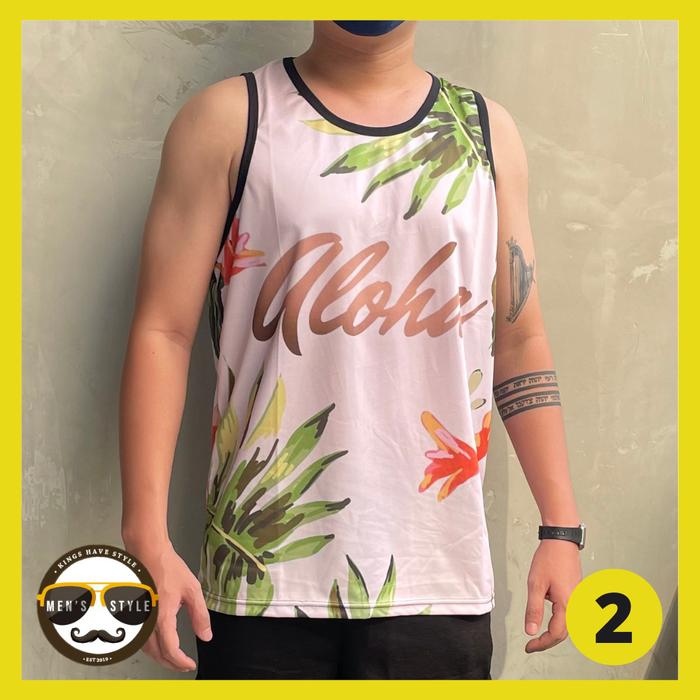 Gambar KINGS Baju Singlet Unisex / Baju Pantai Casual Tanktop Series 07 - NO 1, L dari Men's Style Kings undefined 3 Tokopedia