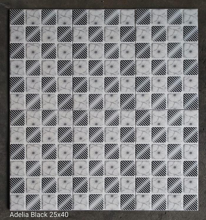 Gambar KERAMIK PALMA ADELIA BLUE 25X40 KW 1 - BLACK dari SAHABAT RUMAH KERAMIK undefined Tokopedia