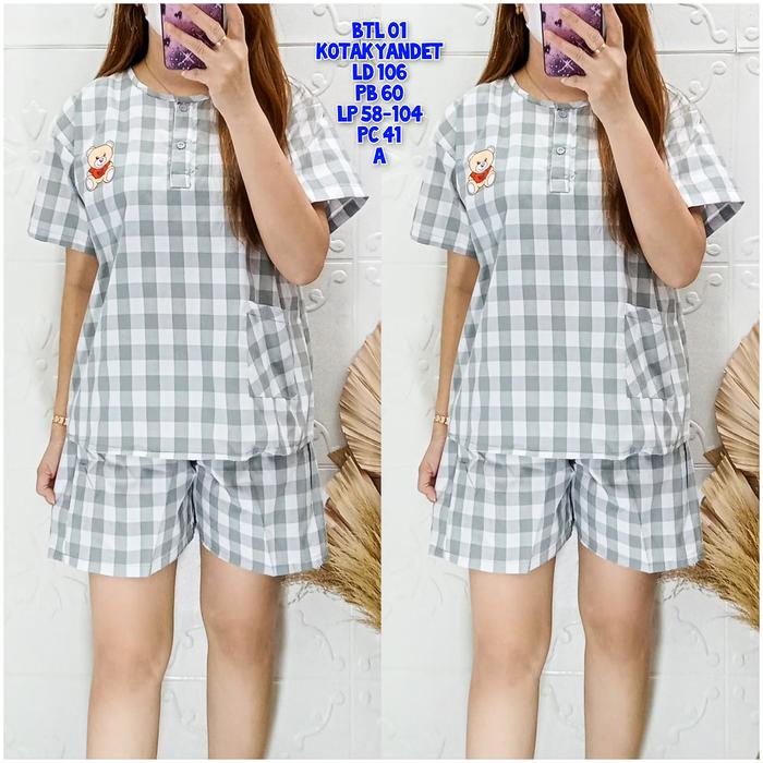 Gambar Setelan baju tidur wanita lengan pendek dewasa piyama Import Bangkok - A dari Bestdressed.id undefined Tokopedia