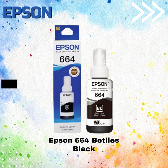 Gambar Tinta Printer Epson 664 Black Ink Ori L200 L300 L310 - Black dari ECOSIP STORE undefined Tokopedia
