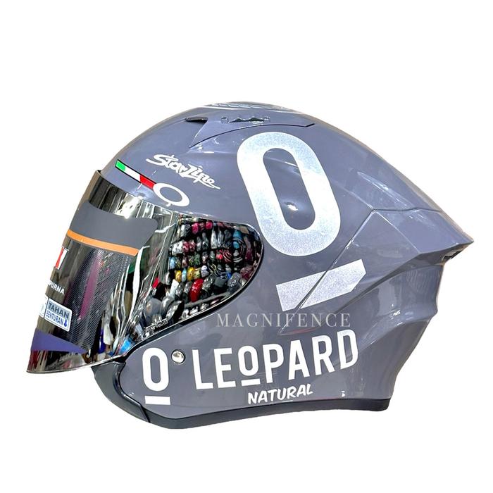 Gambar Helm KBR Half Face Leopard Spoiler Helm Half Face SNI Dewasa - Grey Glossy, M dari Magnifence.id undefined Tokopedia