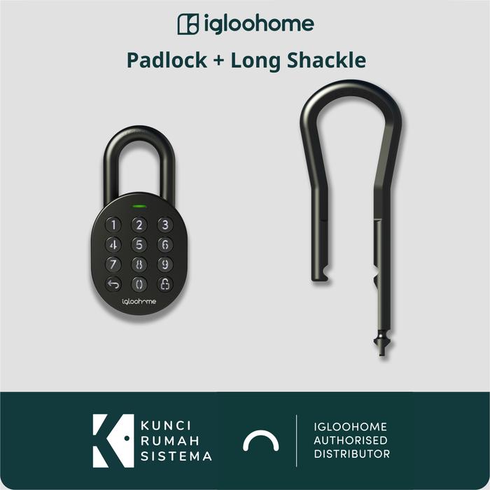 Gambar Igloohome Smart Padlock - Gembok Digital , Gembok Pintar, Gembok pin - + Long Shackle, 1 Tahun dari igloohome.id undefined Tokopedia