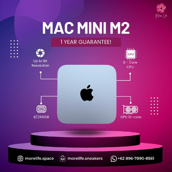 Promo Apple Mac Mini M2 2023 512GB 256GB 10-Core GPU RAM 8GB 