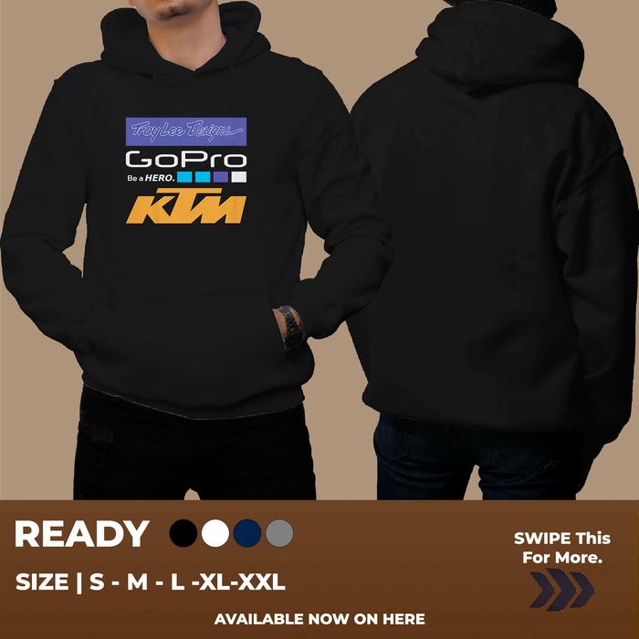 Gambar JAKET HOODIE TLD GOPRO KTM RACING PRODUCT SERIES 01 - Hitam, M dari GUDANG HODDIE undefined 5 Tokopedia