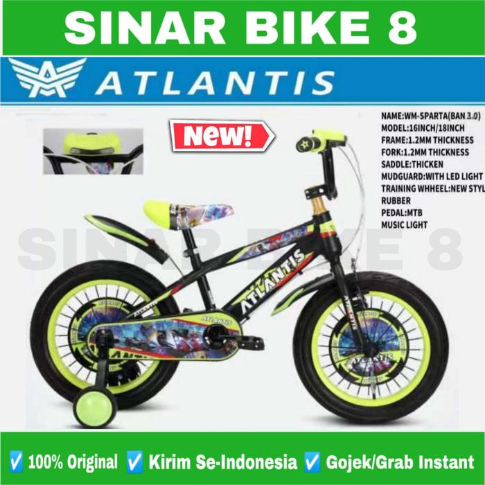 Gambar Sepeda Anak Laki BMX ATLANTIS SPARTA NEW UK.12 16 18 Thn Usia 2-8 Thn - Black Yellow, 12 Inch dari Toko Sepeda Sinar Bike 8 undefined 5 Tokopedia