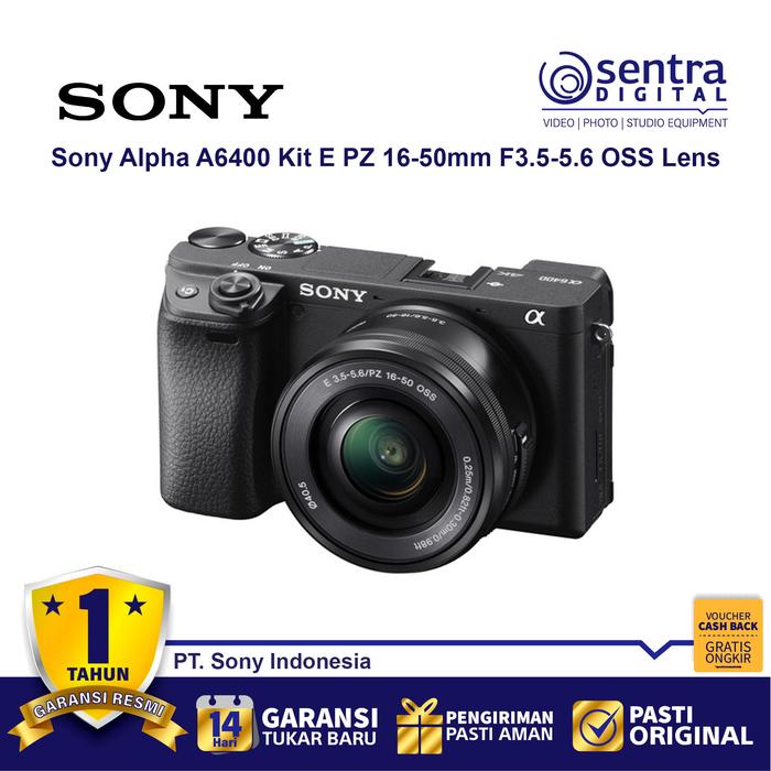 Gambar SONY Alpha A6400 kit 16-50m silver - Kamera Mirrorless Alpha 6400 kit - black dari Sentra Digital undefined Tokopedia