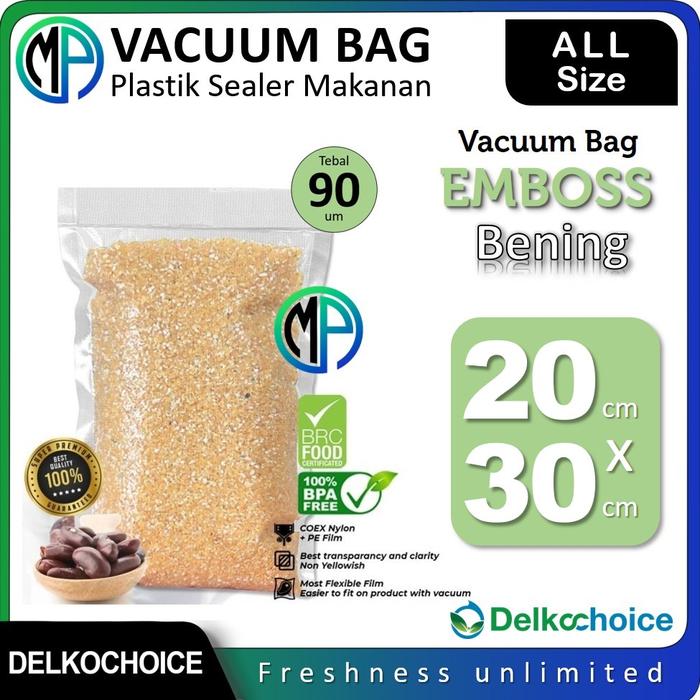 Gambar Plastik Vakum Vacuum Vacum Bag Sealer Emboss Bening Delkochoice Satuan - 20 x 30 cm dari MasterPacking undefined Tokopedia