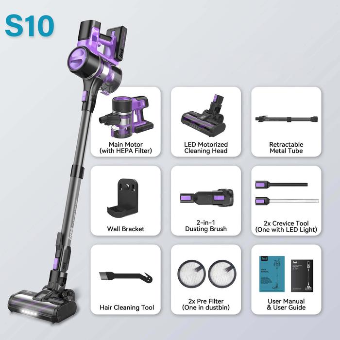 Gambar INSE S10 Vacuum Cleaner Smart Cordless Stick Handheld Vacuum Cleaner - S10 dari IRONHOOF shop. undefined Tokopedia