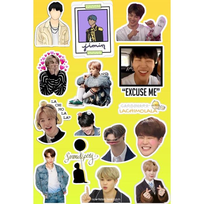 Gambar ORI STICKER IDOL KPOP PART 1 BTS, BLACKPINK, NCT NEW - bts jimin, uncutting dari rotan-store undefined Tokopedia