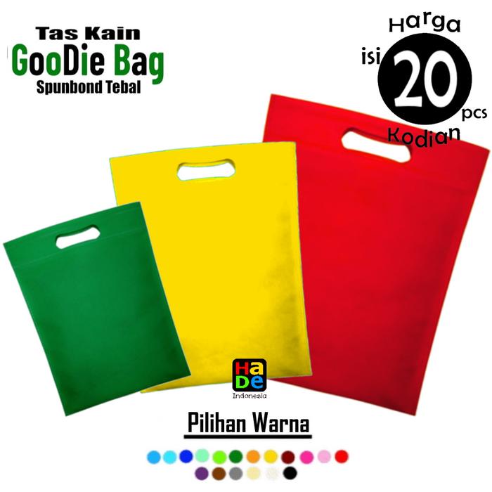 Gambar 1 Kodian isi 20 Tas Kain Spunbond Goodie Bag Oval Besar / Kecil S,M&L 20x26 , 25x35 & 30x40 Kantong belanja Lipat, Goody Bag Bingkisan Souvenir Snack Ultah Ulang Tahun anak Tile Hampers Suvenir Pernikahan Murah Pengganti Plastik Paper bag Ramah Lingkungan - Bebas apa saja, S 20x26 Kecil dari HADE INDONESIA undefined Tokopedia